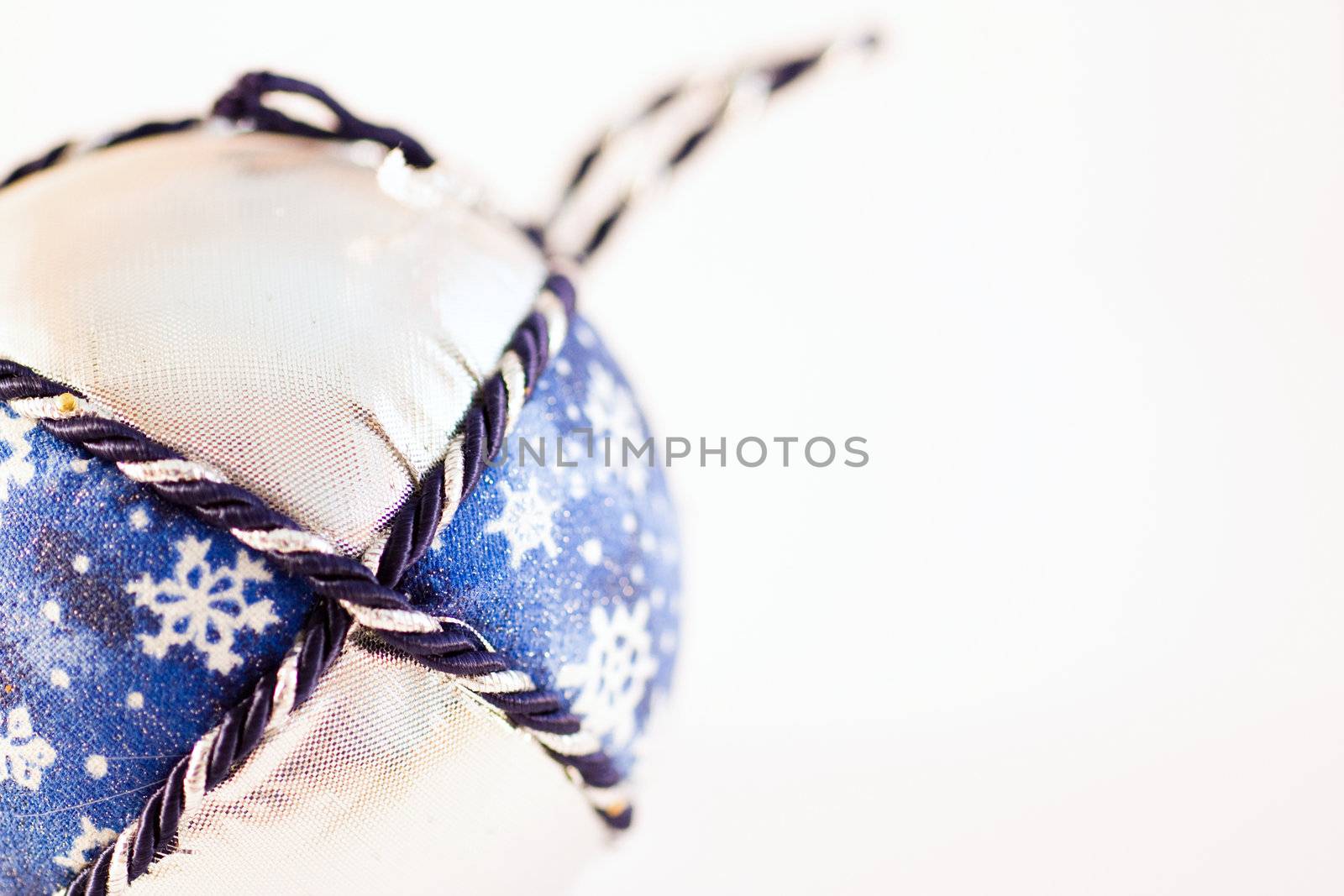 Handmade Christmas balls, Italian tradition, made of fabric and cord