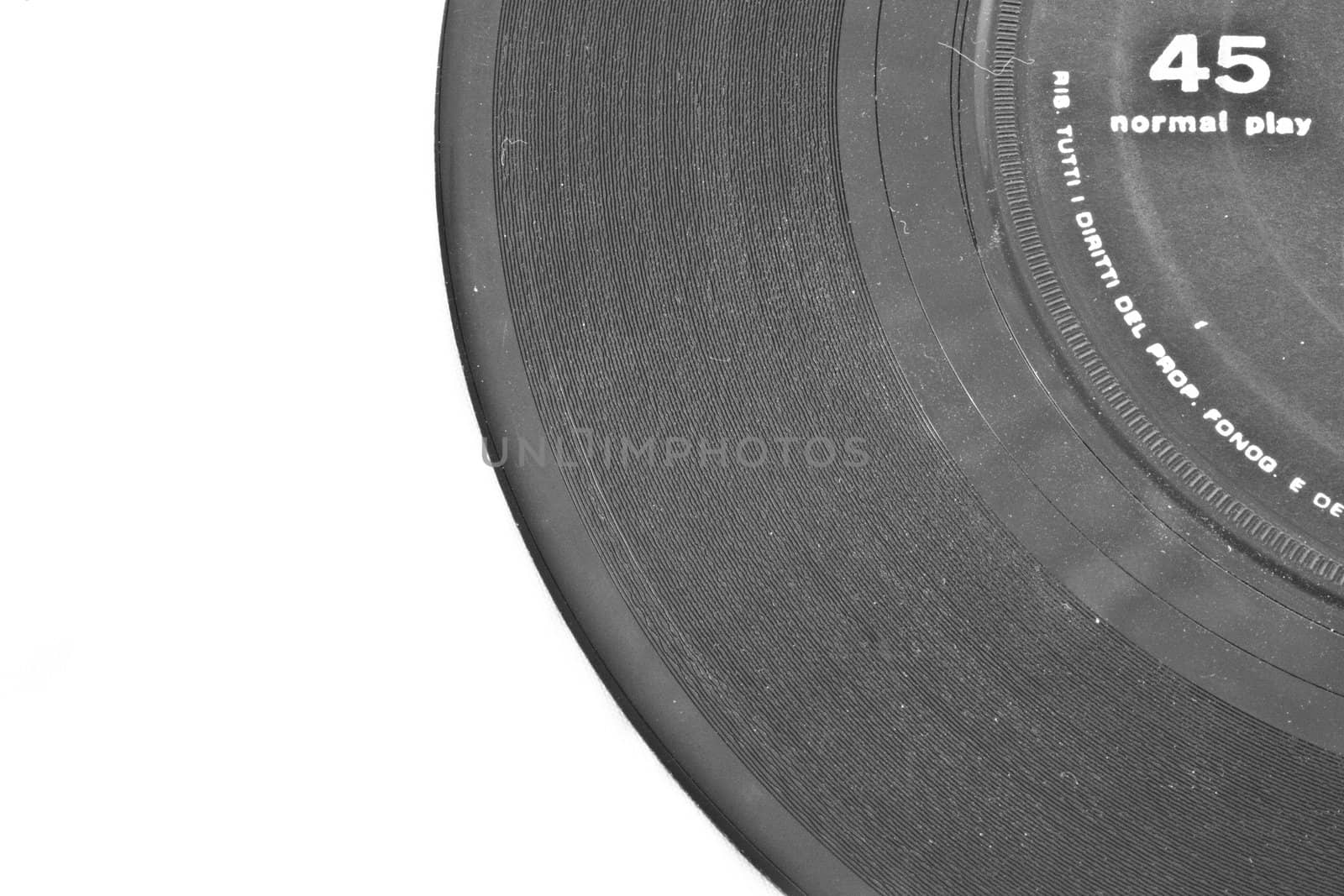 Vinil record with black label - Italian, no copyright trademarks