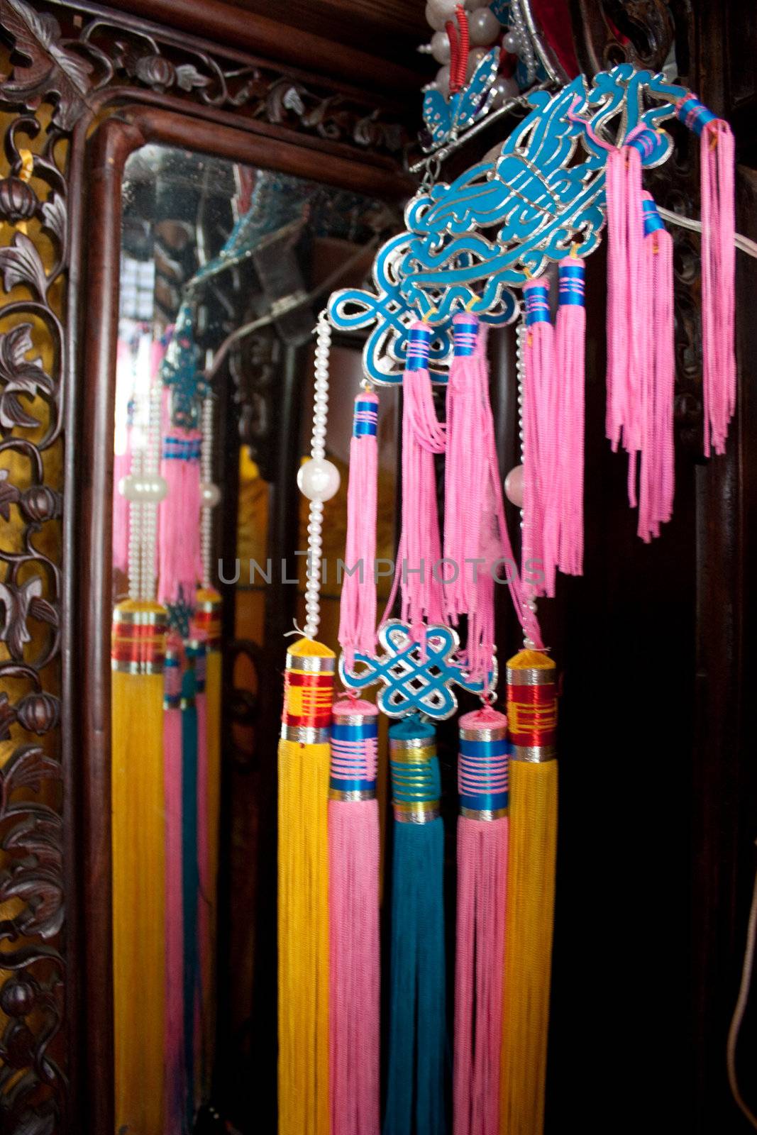 Detail of a courtyard house in Beijing, Qing dinasty. Every single piece of forniture follow feng shui rules.
