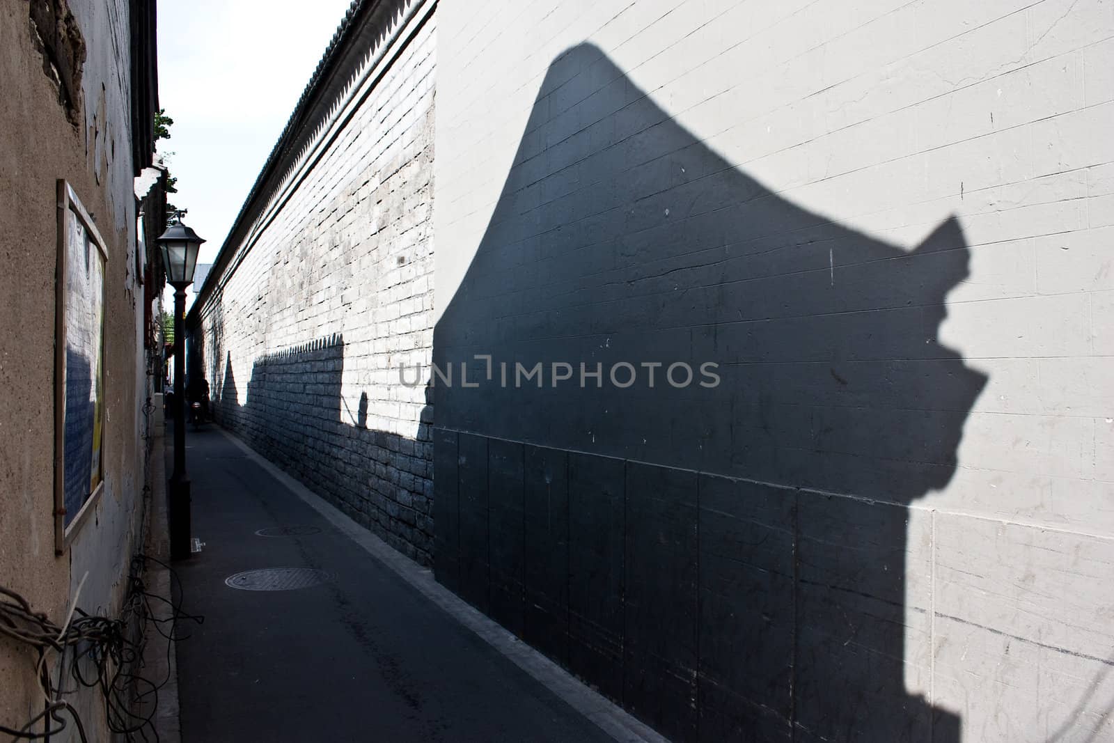 Detail of Hutong area close to Forbidden City in Beijing