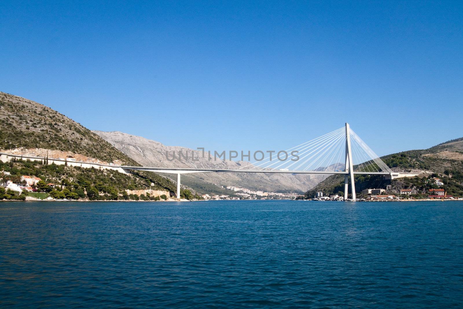 The Franjo Tudjman Bridge in Dubrovnik, Croatia