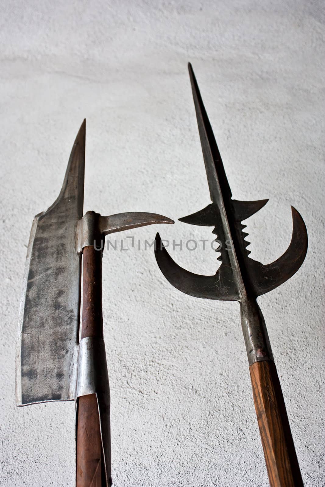 Detail of medieval weapon, north Italy, Piemonte,  XIV century