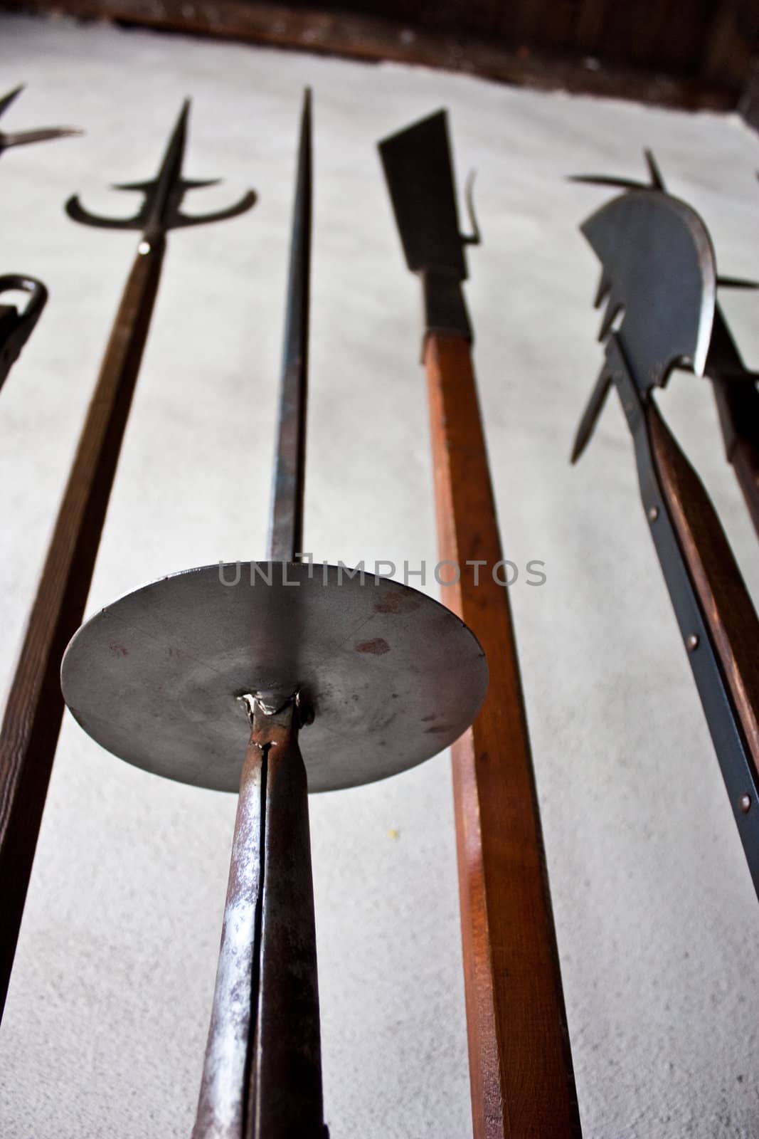 Detail of medieval weapon, north Italy, Piemonte,  XIV century
