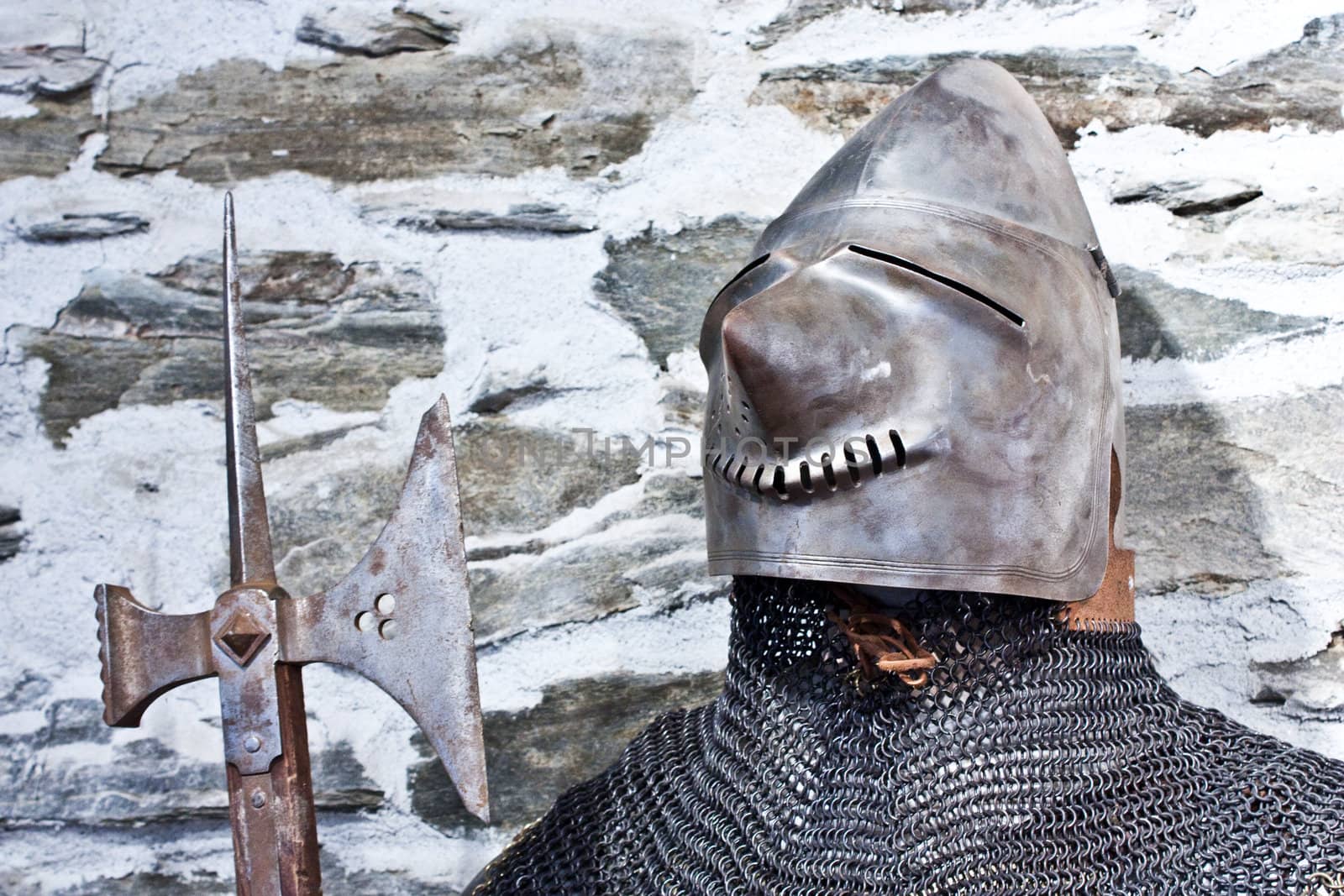 Detail of medieval armour, north Italy, Piemonte,  XIV century