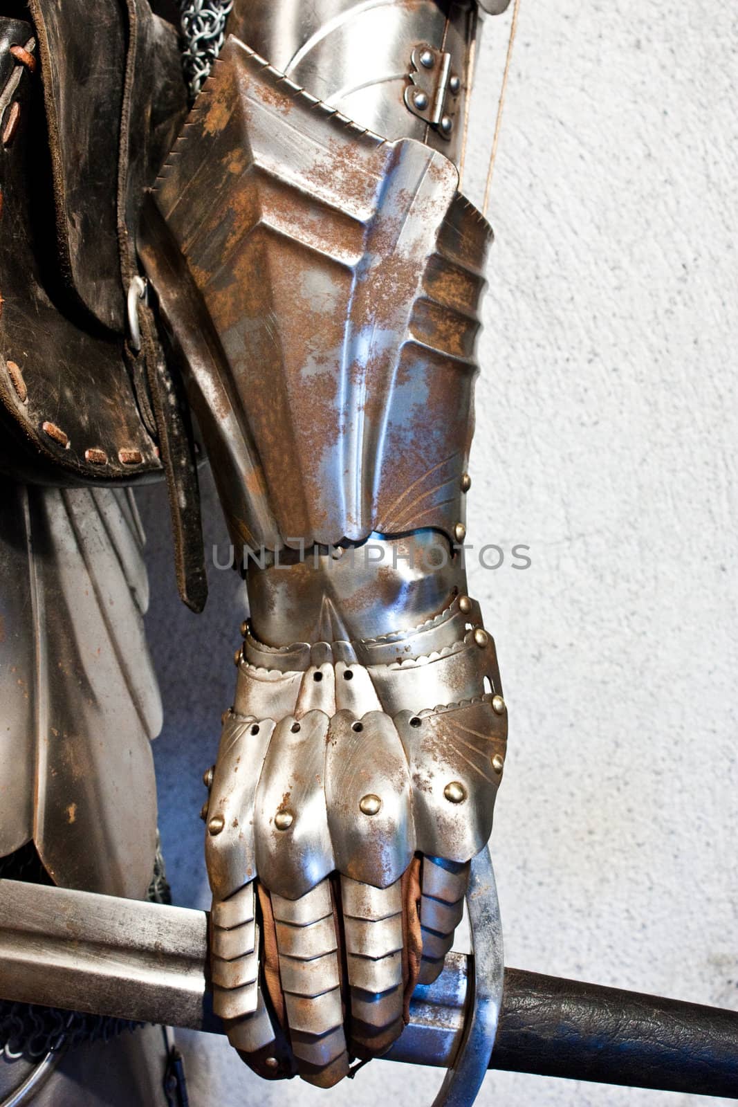Detail of medieval armour, north Italy, Piemonte,  XIV century