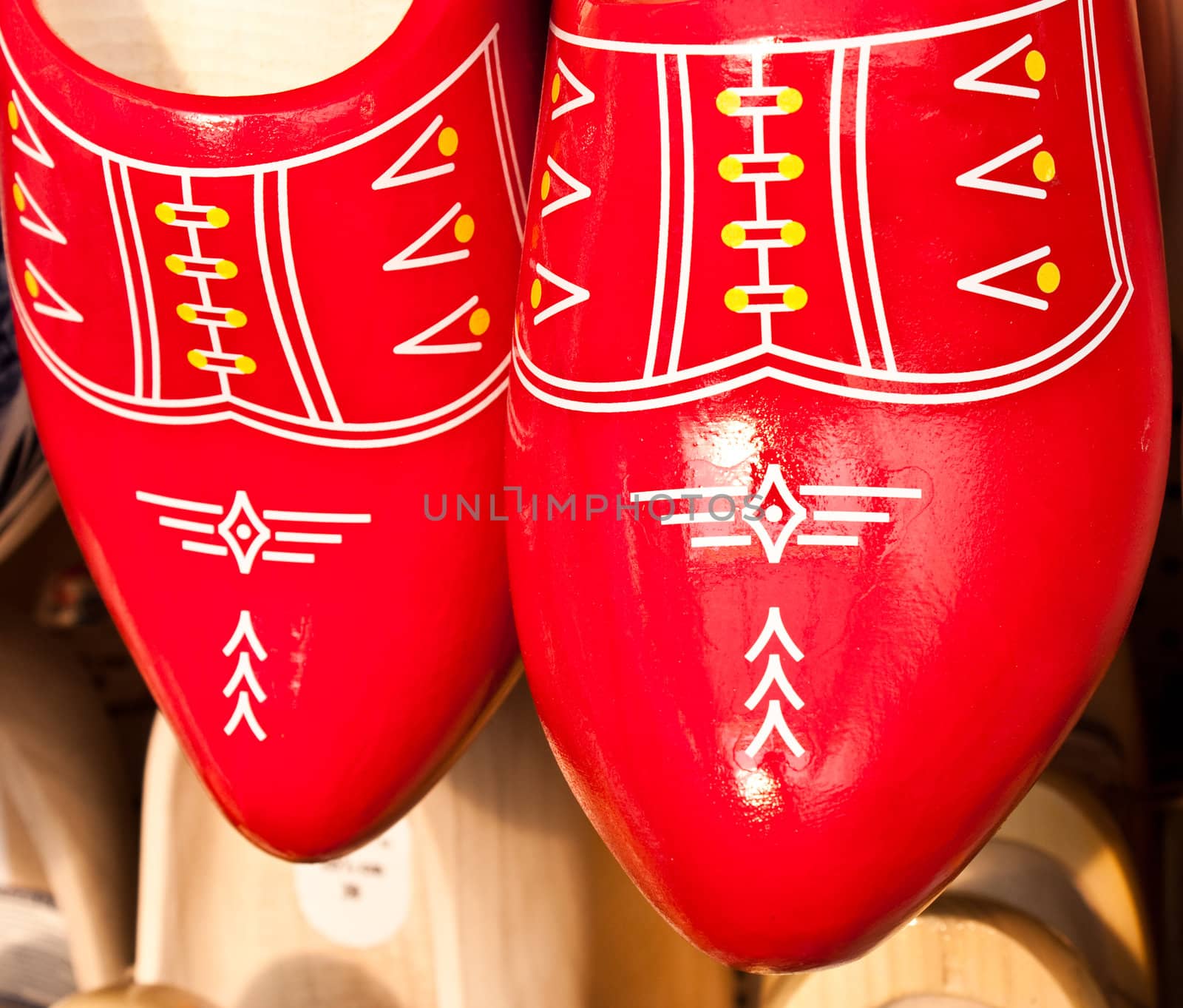 Traditional Amsterdam clogs in a  shop close to the center