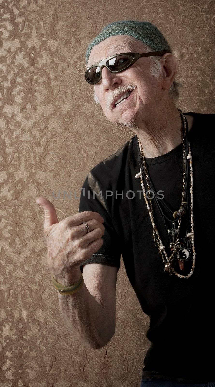 Elderly Bouncer Telling Viewer to Keep Moving