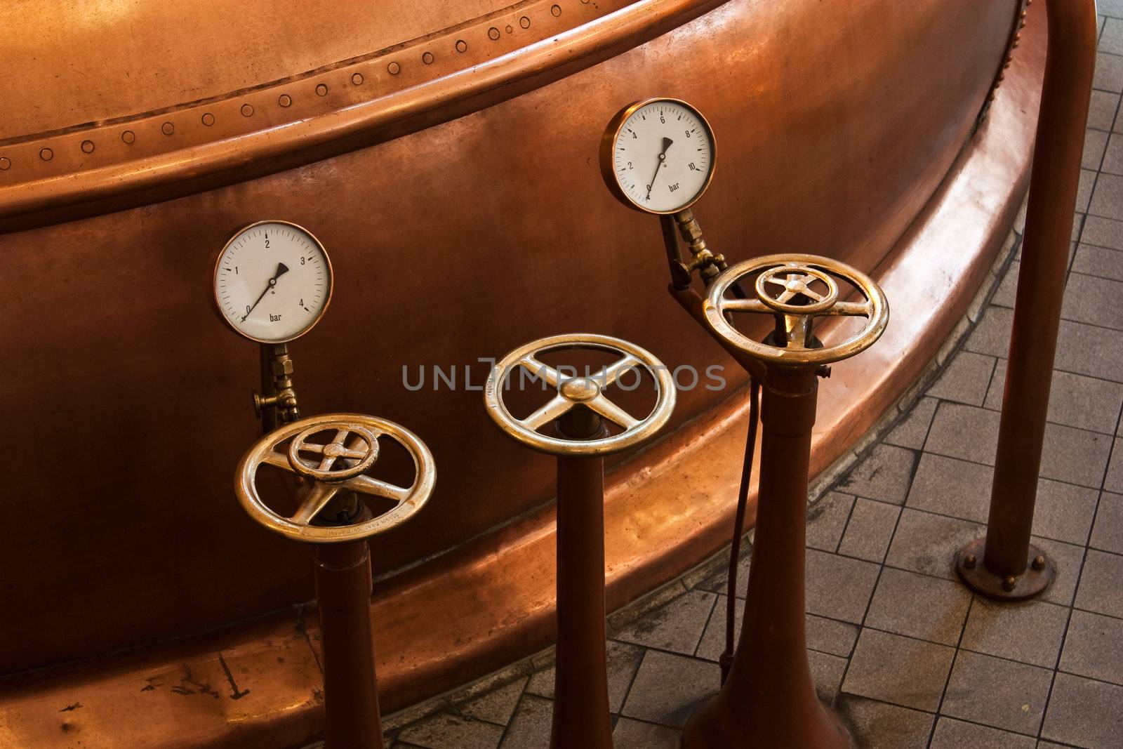 Interior of a traditional brewery in Amsterdam, Holland