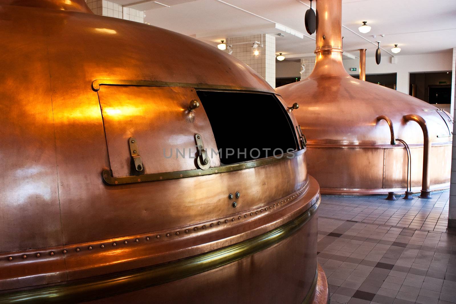 Interior of a traditional brewery in Amsterdam, Holland
