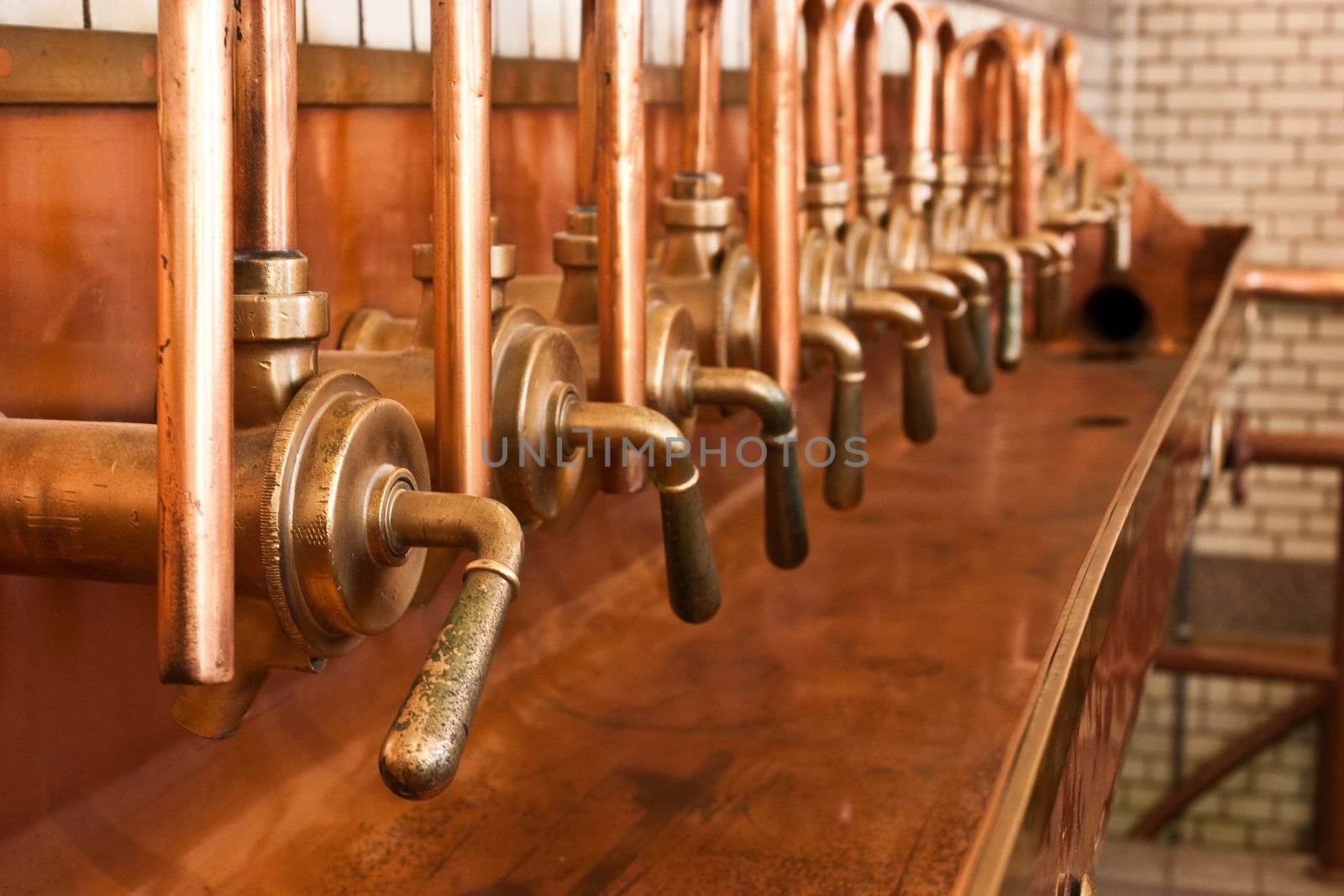 Interior of a traditional brewery in Amsterdam, Holland