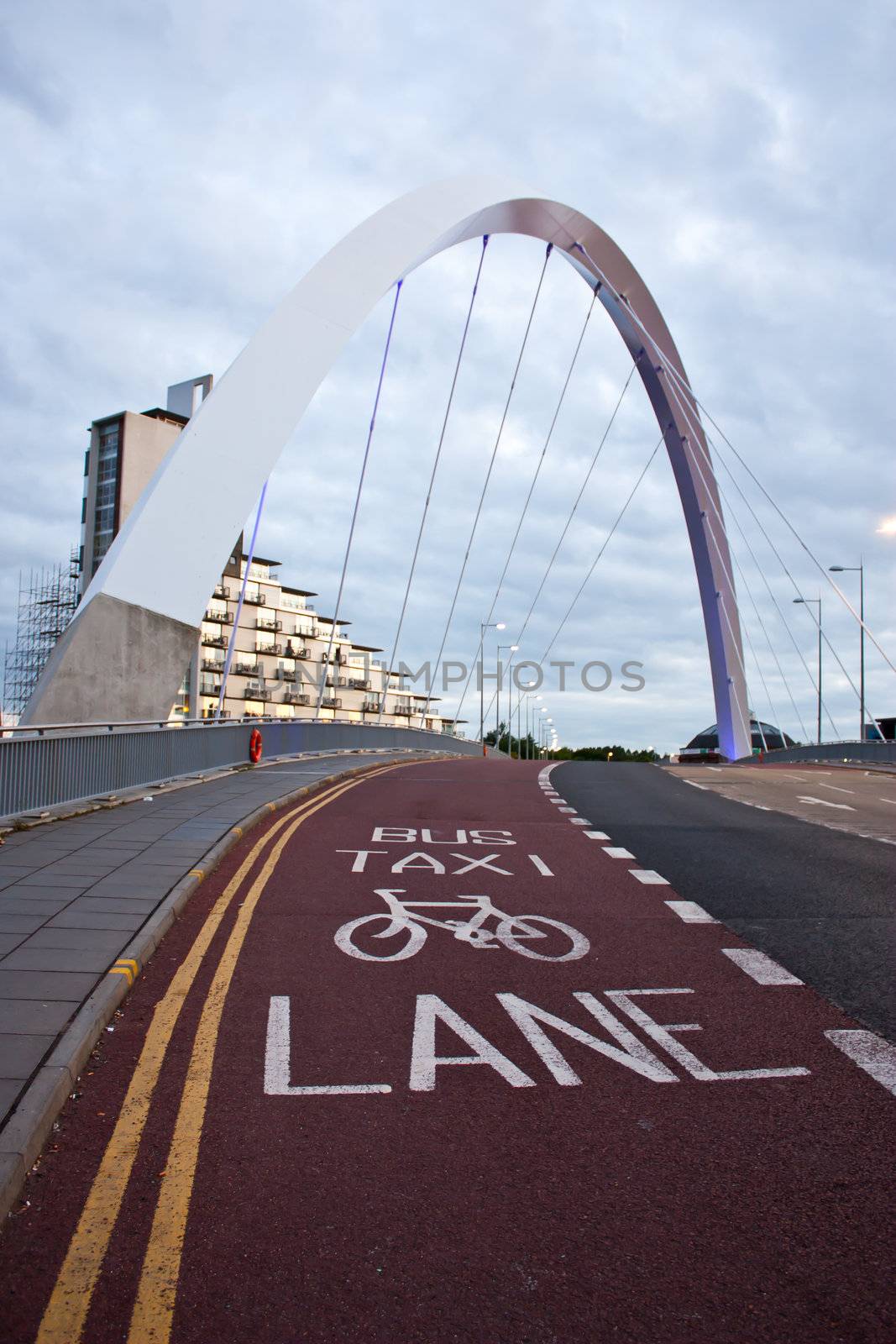 Detail of the Clyde Arc in Glasgow, good for conceptual