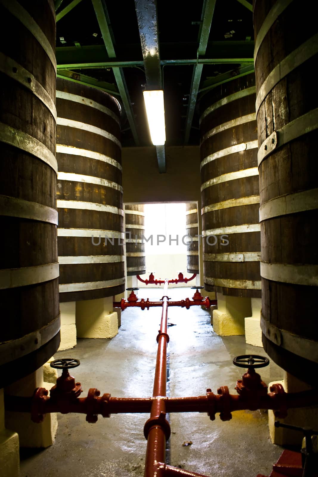 Detail of a whiskey distillery interiors, Sutherland, Scotland