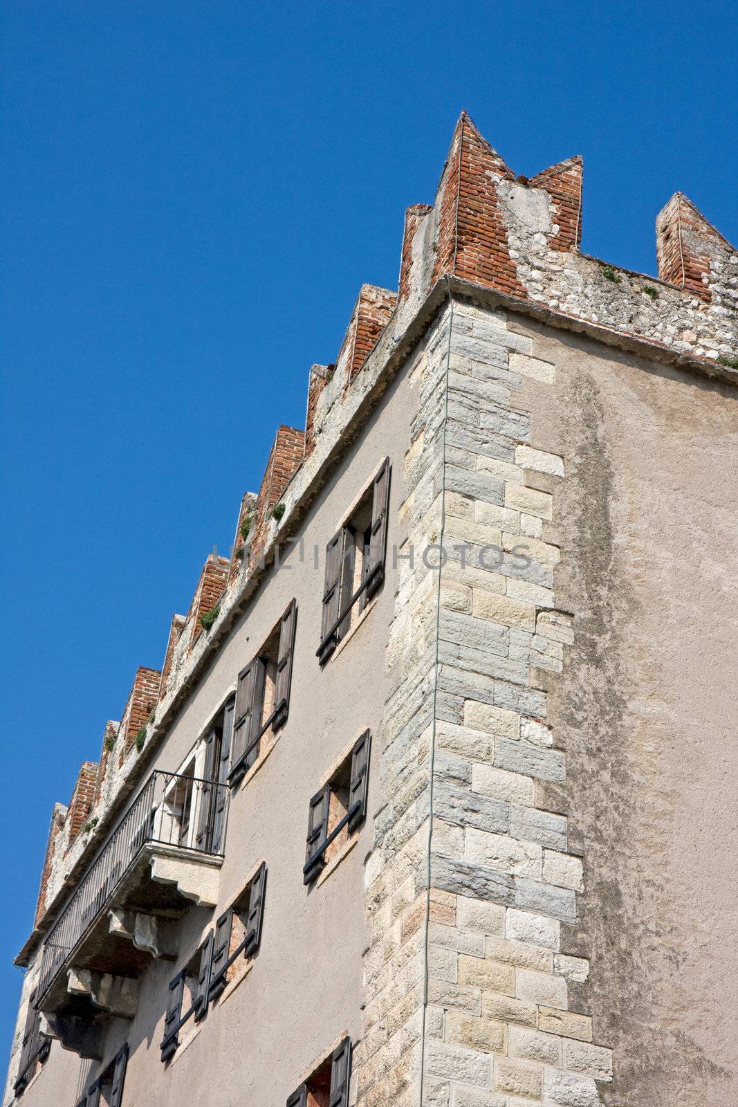 castle of malcesine at garda lake in italy by bernjuer