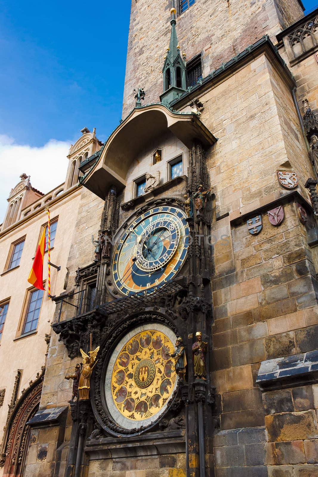 Fascinating very old Prague Astronomical Clock -Prague Orloj by artush