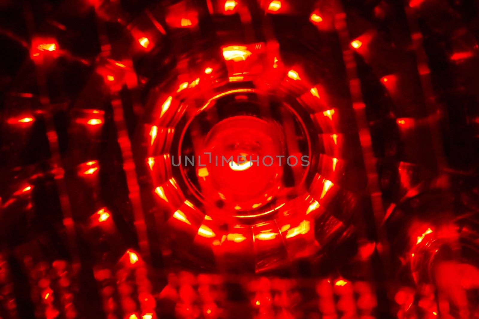 Red abstract background with points of light