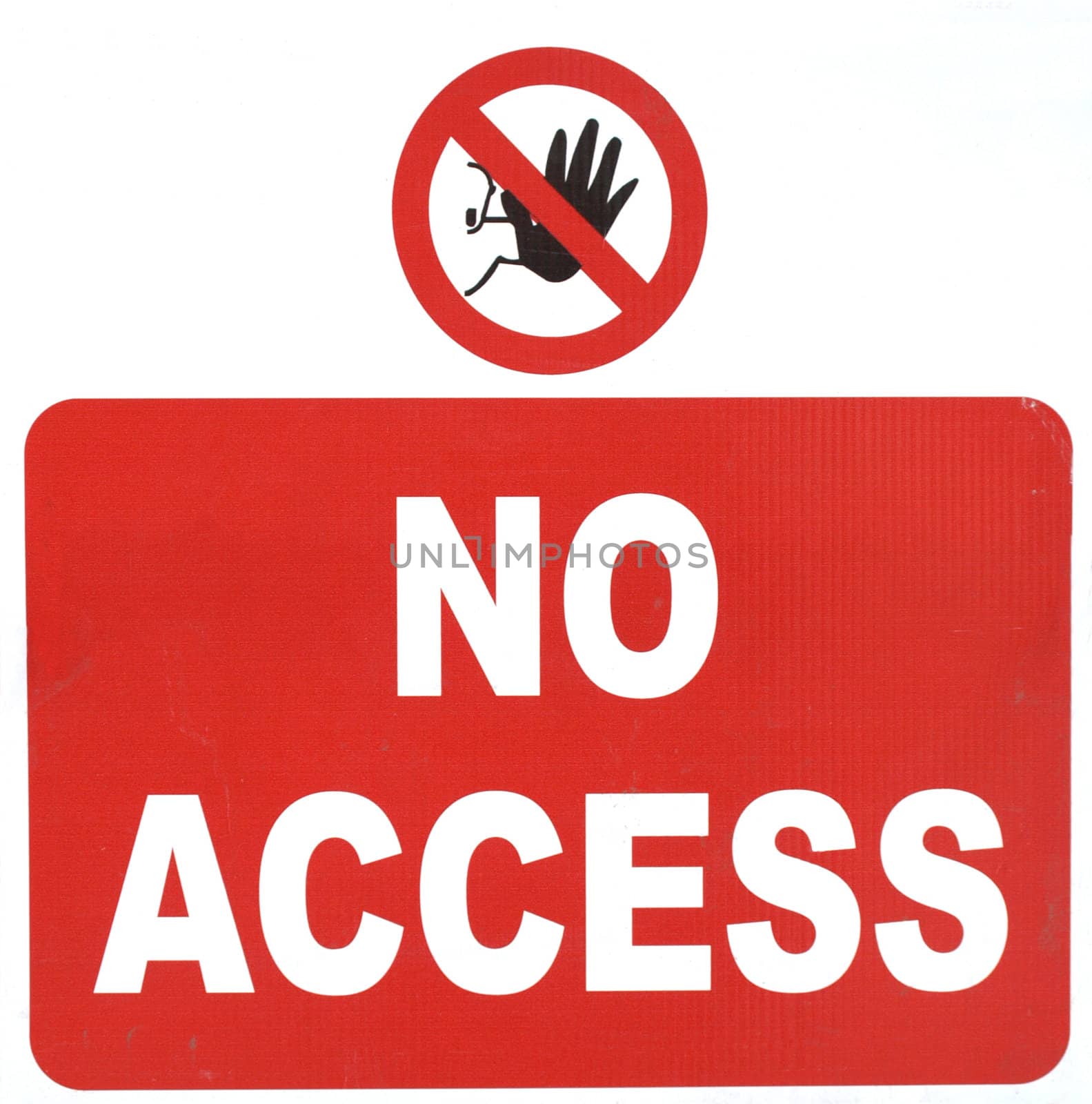 No access sign in a construction site area