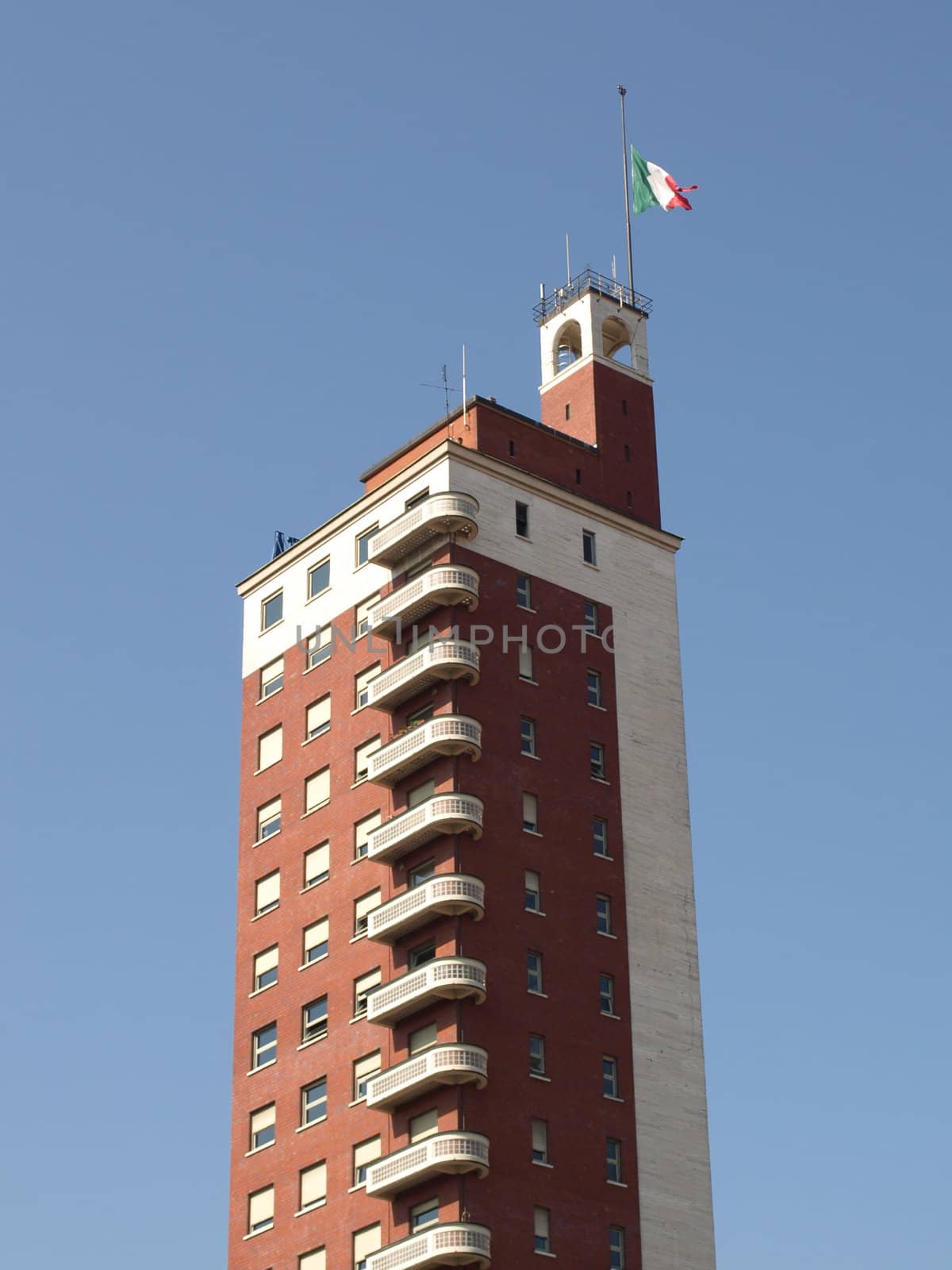 Historic skyscraper in Piazza Castello, Turin, Italy