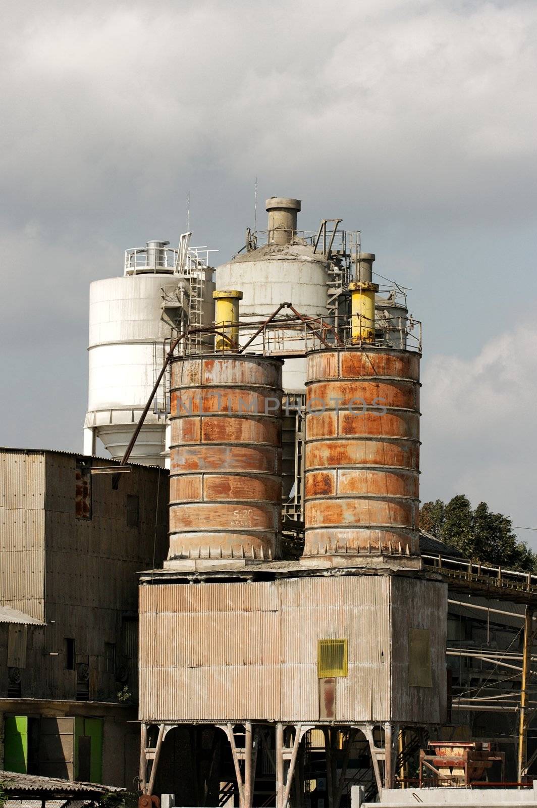 Old abandoned, rusty industrial plant