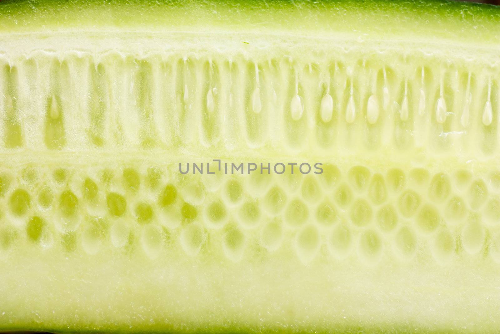 Fresh cut of cucumber