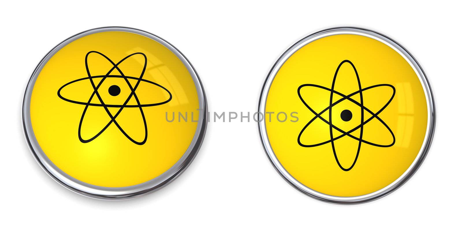 Button Atomic/Nuclear Symbol by PixBox