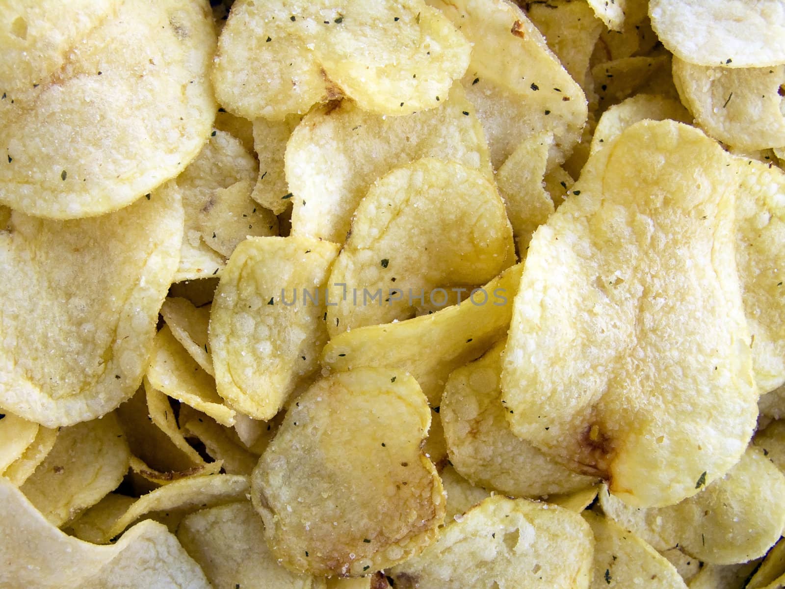 The potato chips for a background