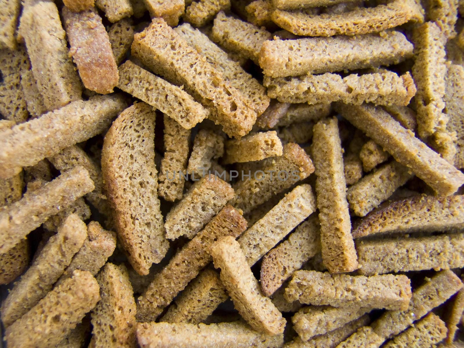 The dry beautiful black bread  for background