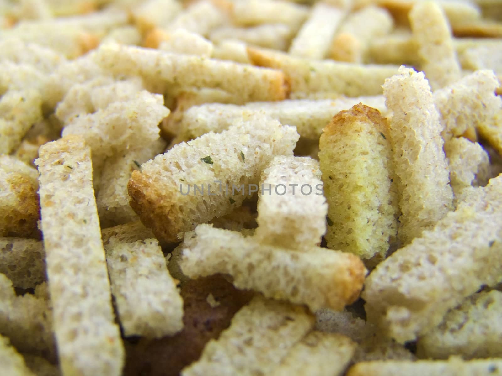 Dry bread on a macro for background