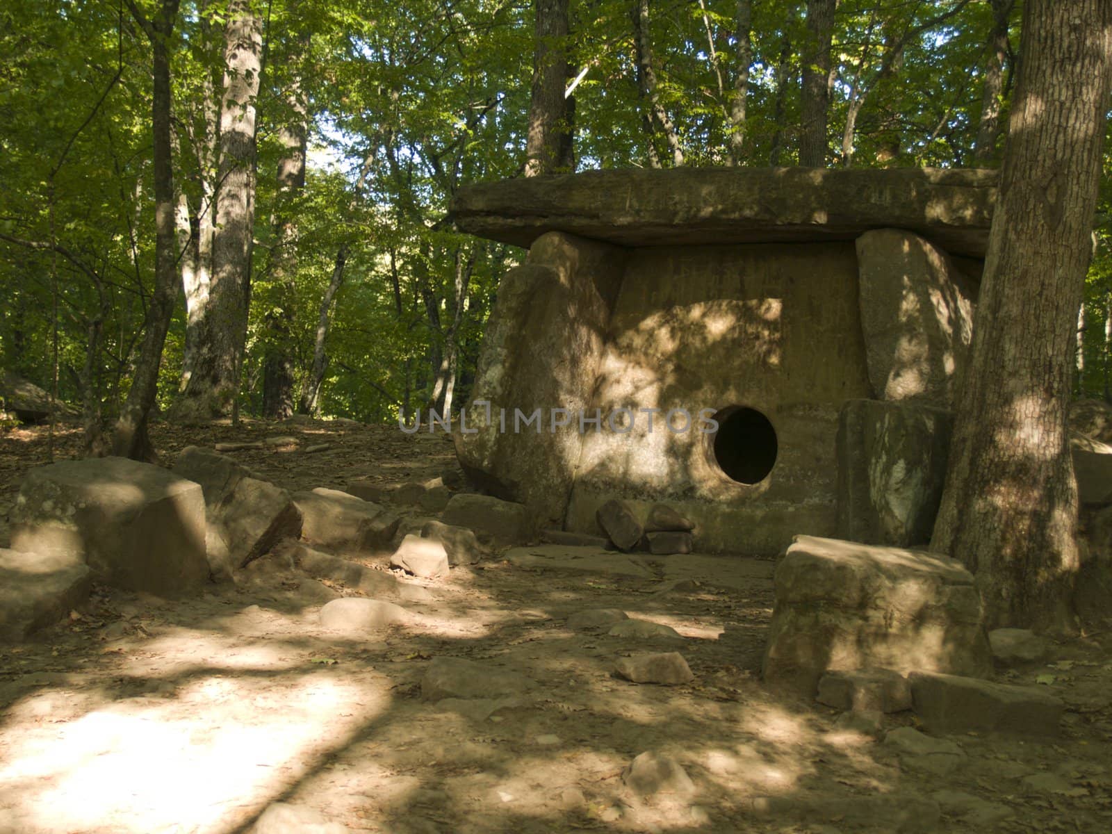 A dolmen is a type of single-chamber megalithic tomb,