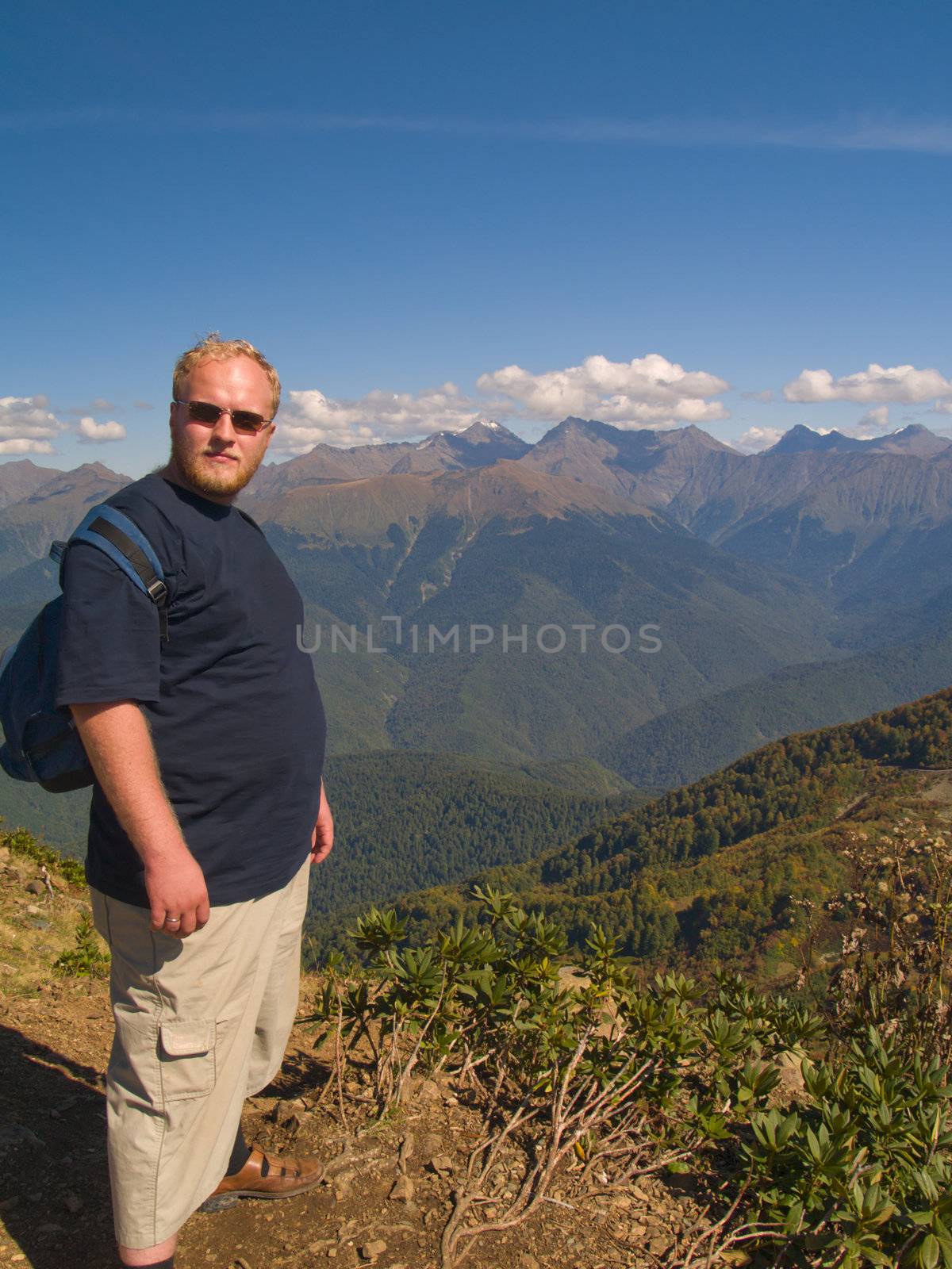 Man in the mountains by liseykina