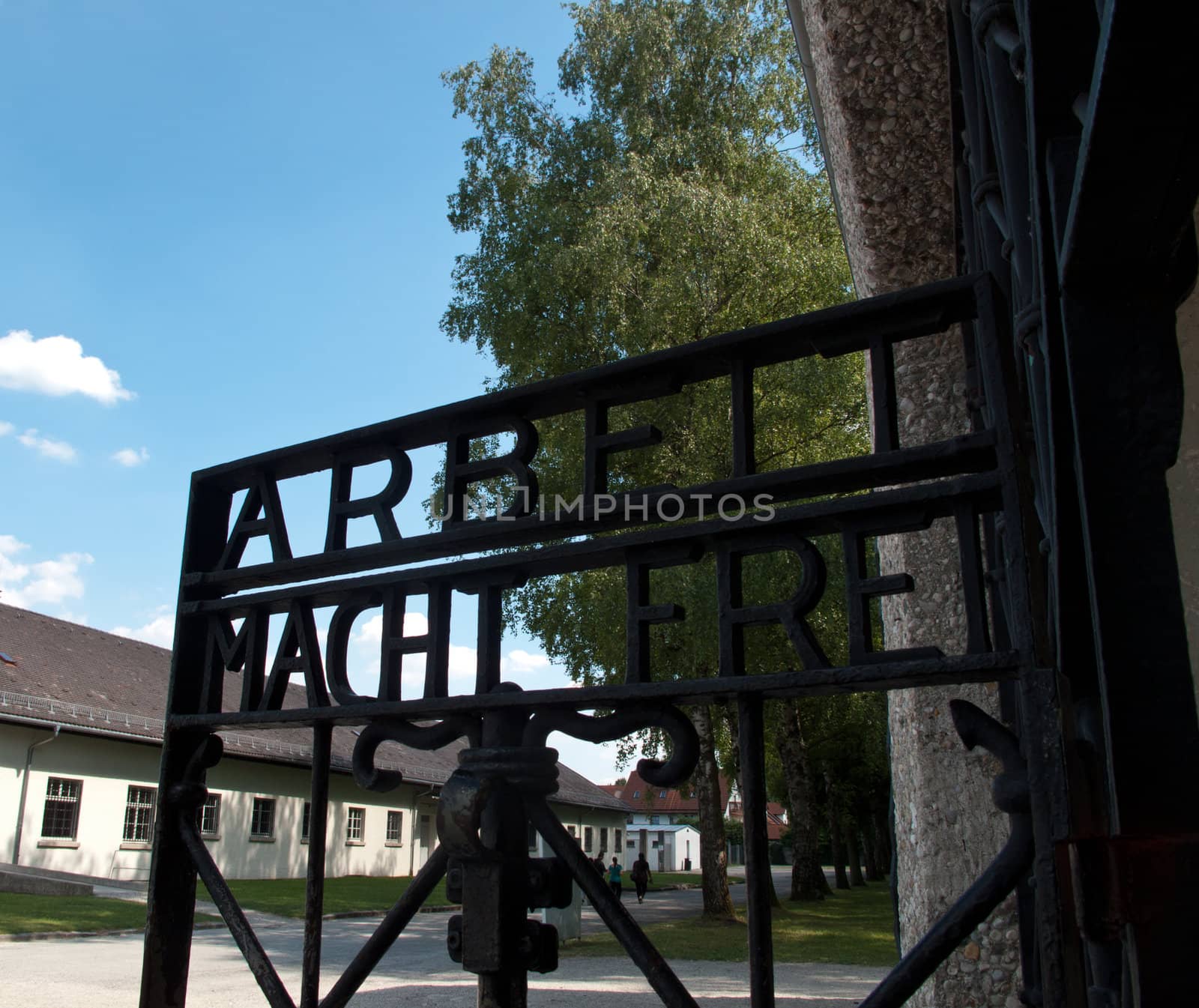 Gate to concentration camp in Dachau