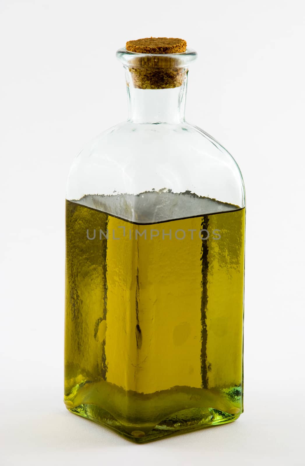 A bottle of olive oil.