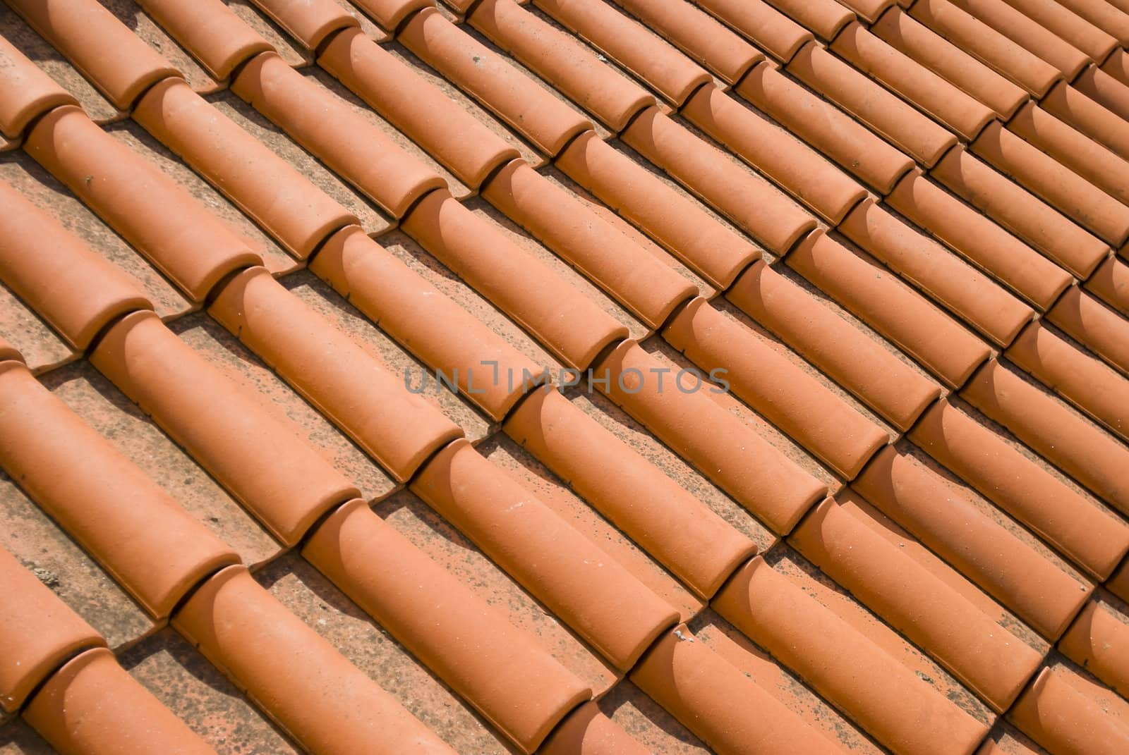 Roof tiles in Albufeira Portugal - landscape orientation