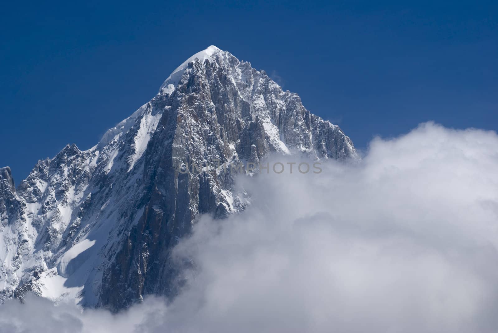 The Mont Blanc mountain range in France