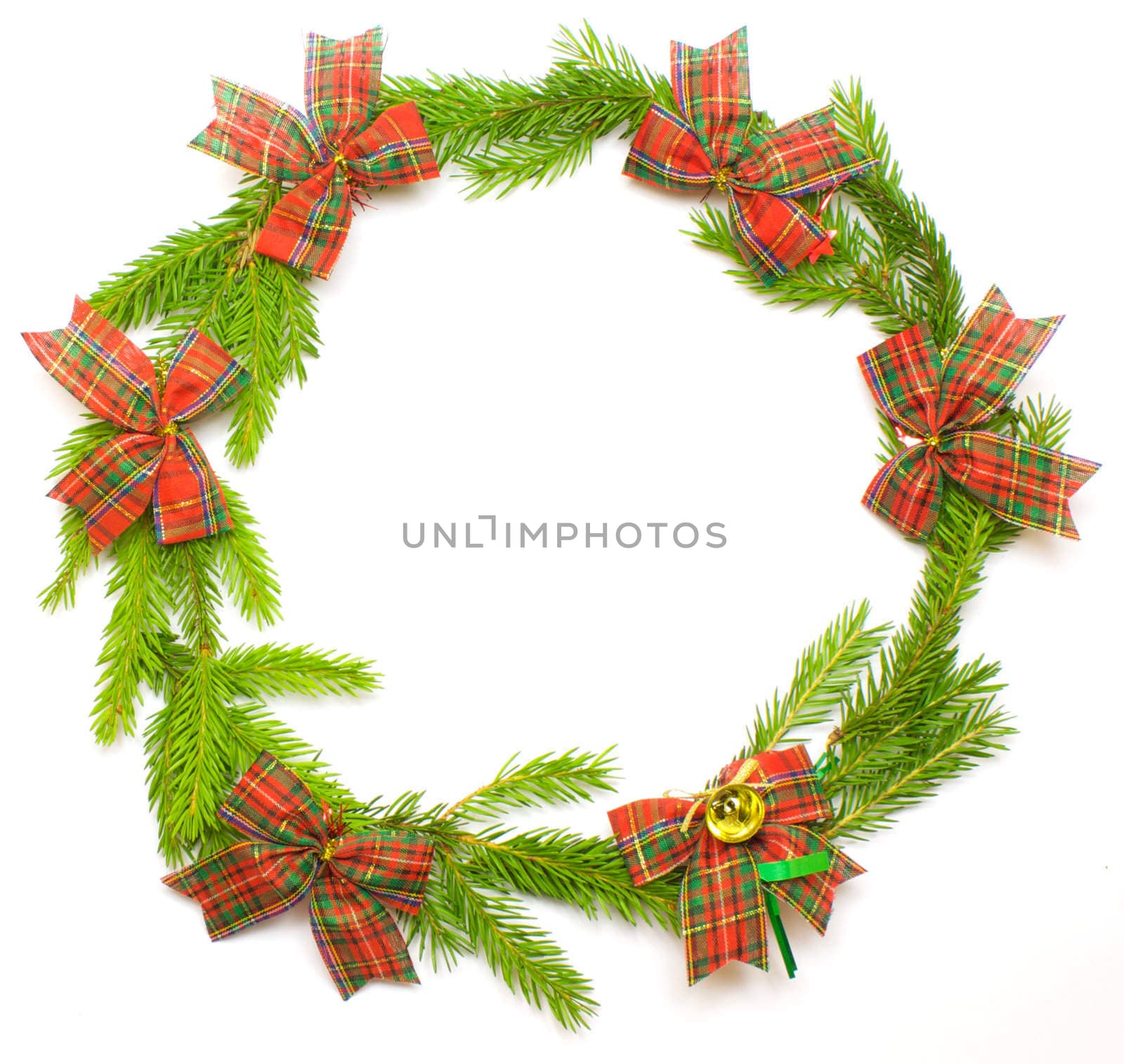 Green spruce frame with decoration by ursolv