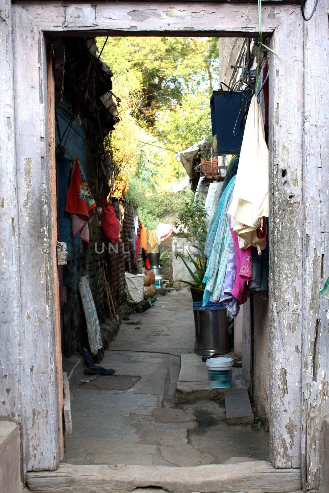 A small alley in the Indian ghetto.