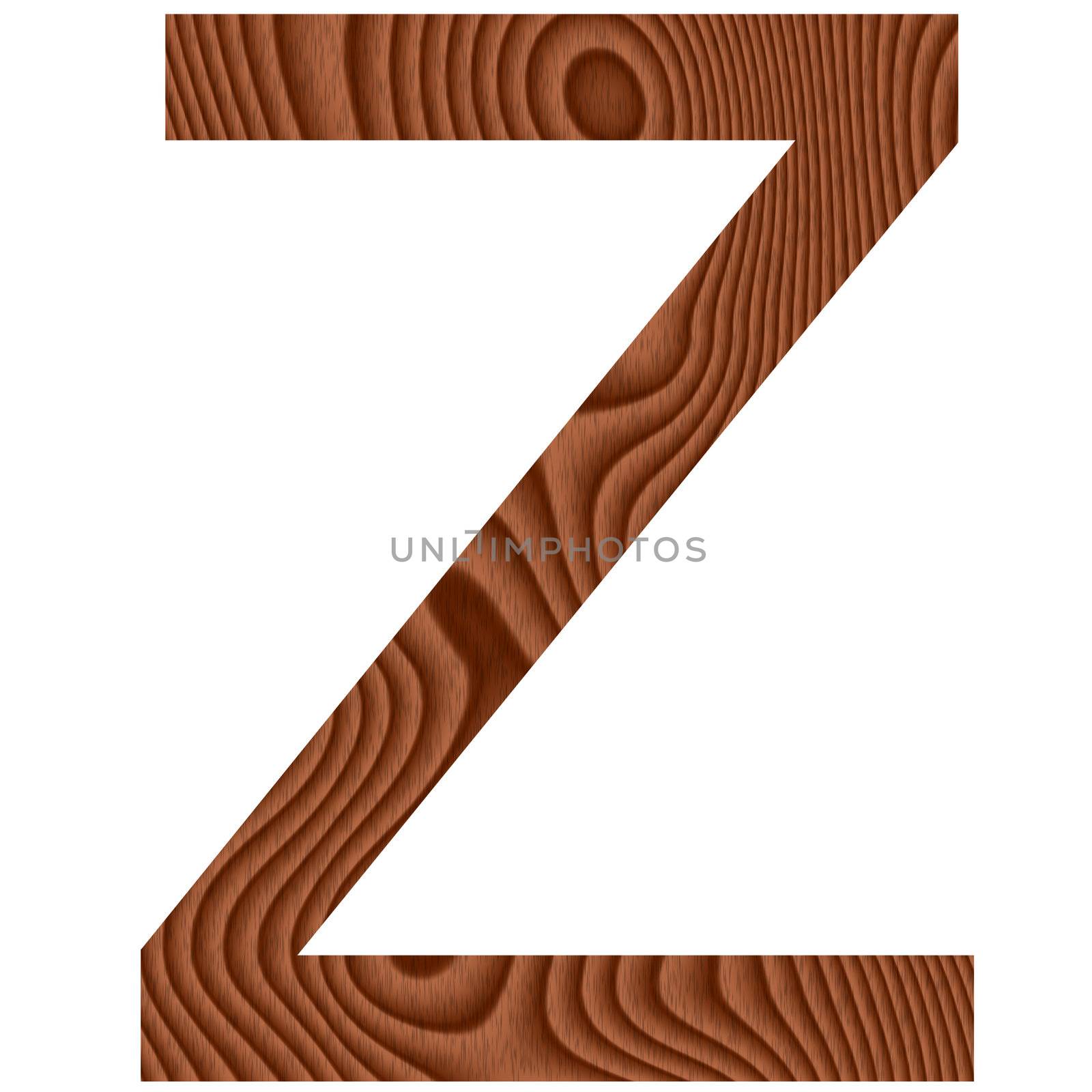 Wooden Letter Z by Georgios