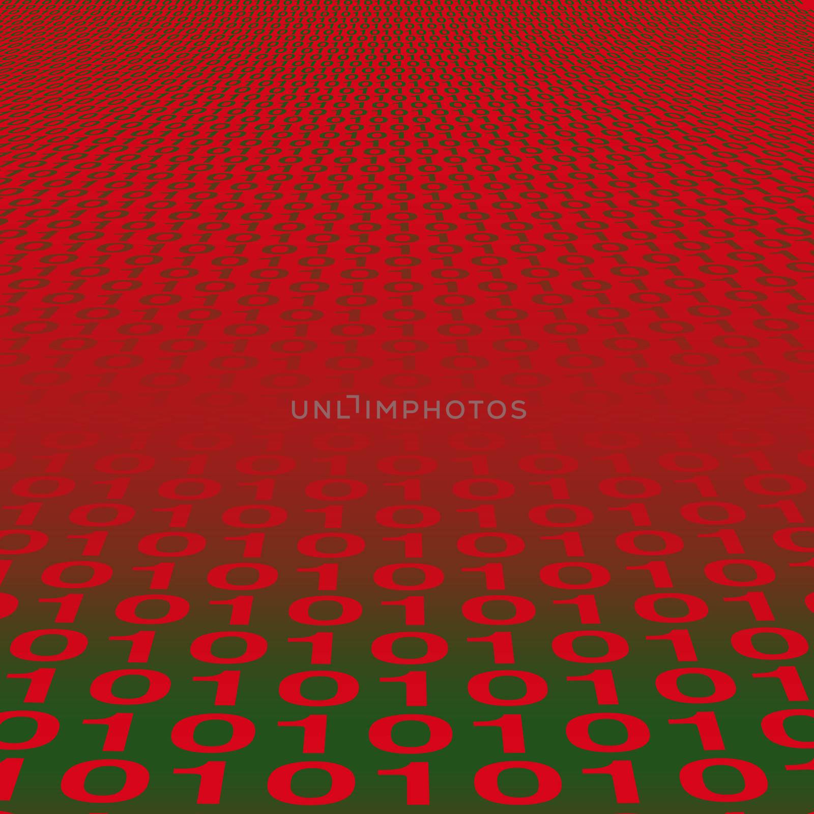 computer binary background - Red