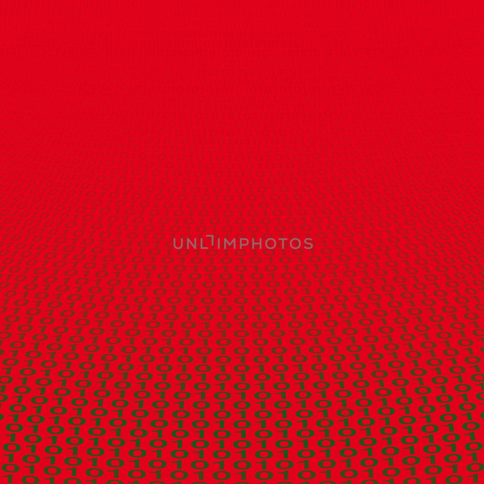 computer binary background - Red