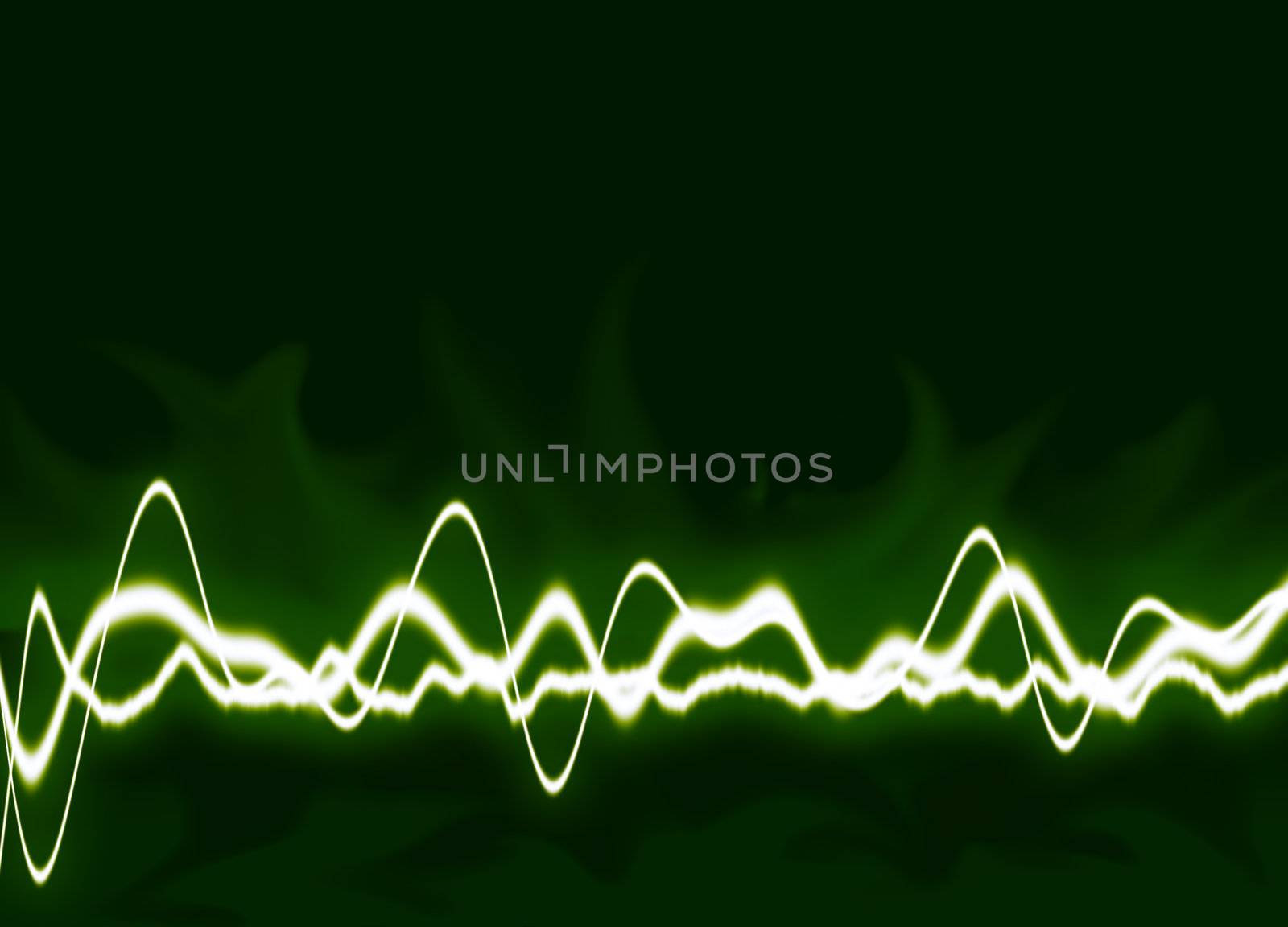 Energy waves - Green background