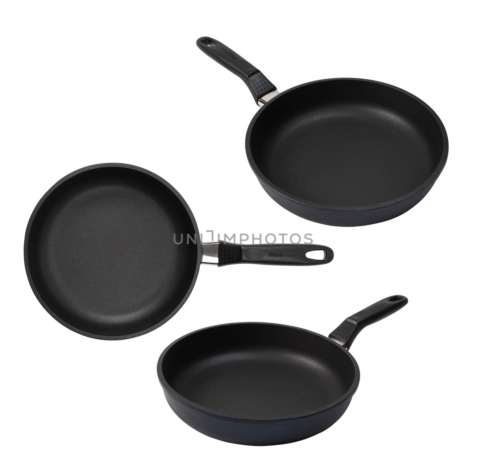 Frying-pan isolated on white. Clipping paths.