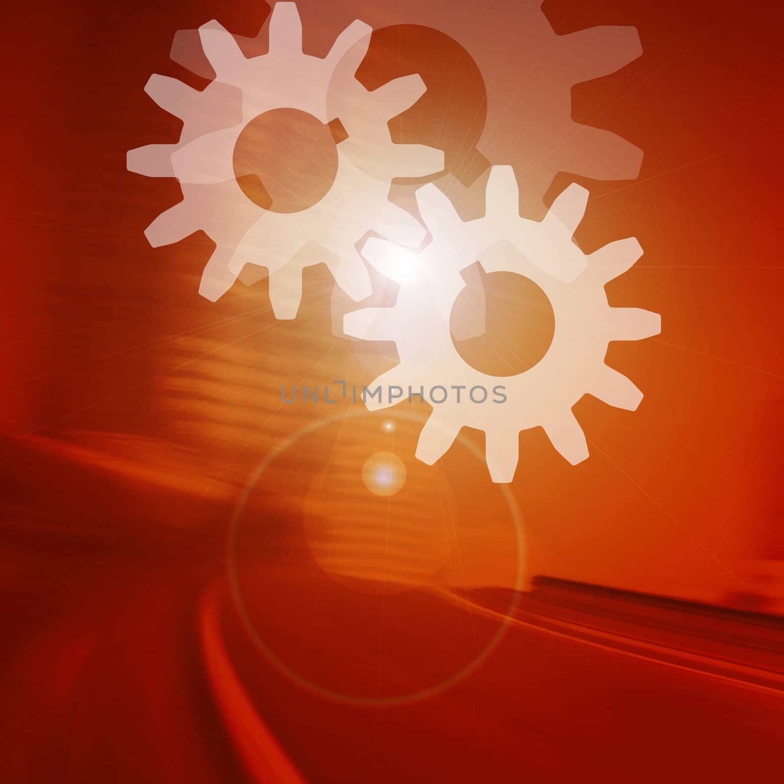 Road with engine gears