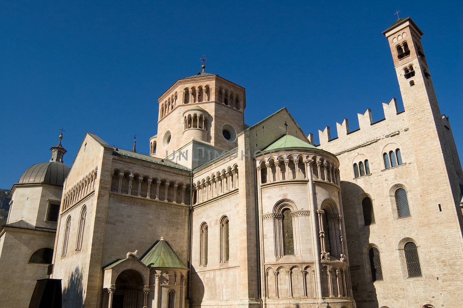 A view of the Cathedral of San Vigilio, Duomo of Trento, Italy