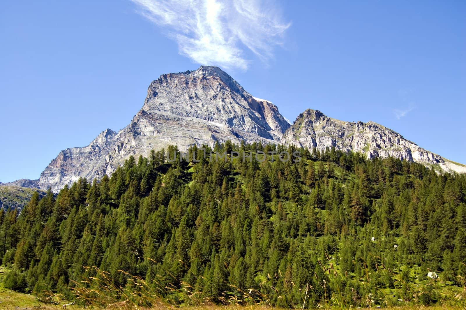 Alpe Veglia italian natural park and Monte Leone in background, Piemonte, Italy