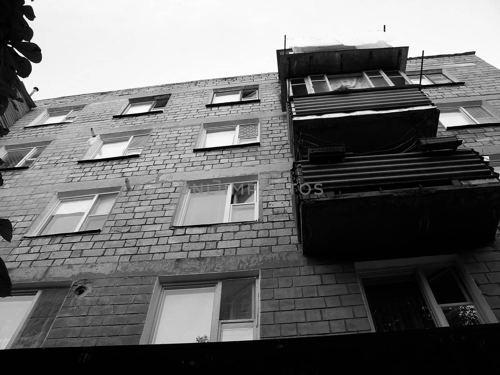 block with balconies