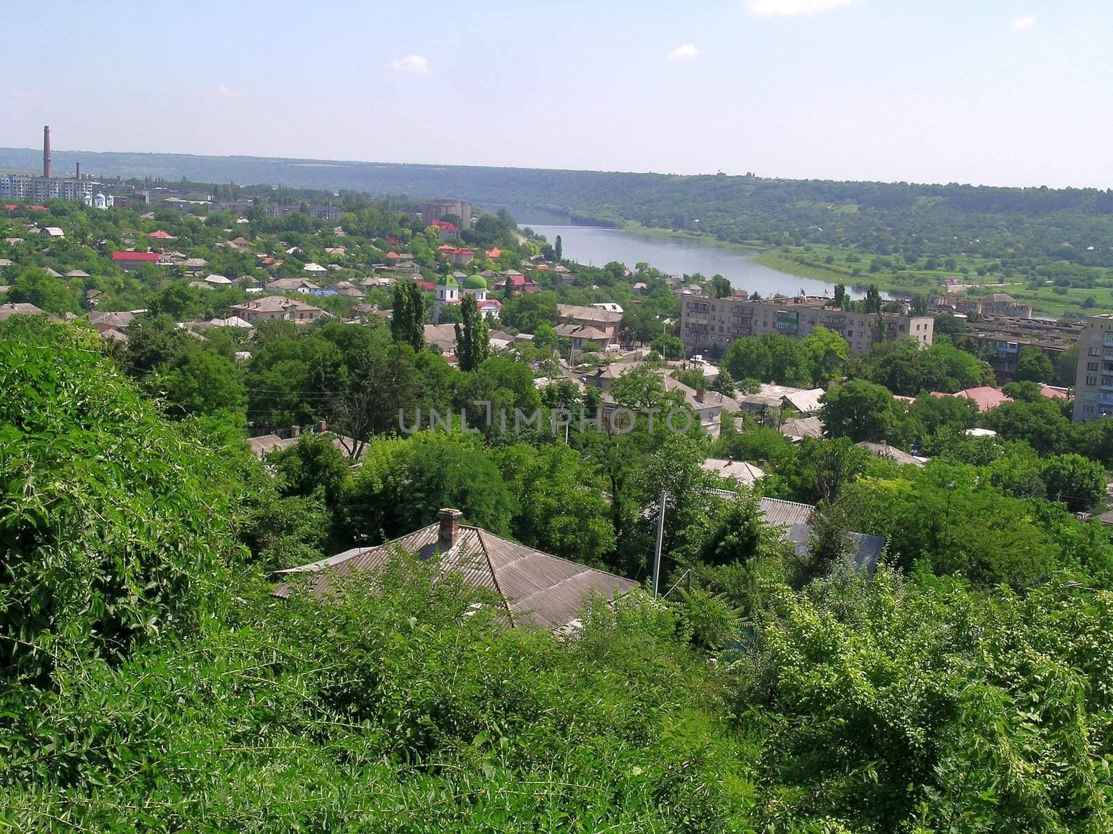 View of small city 