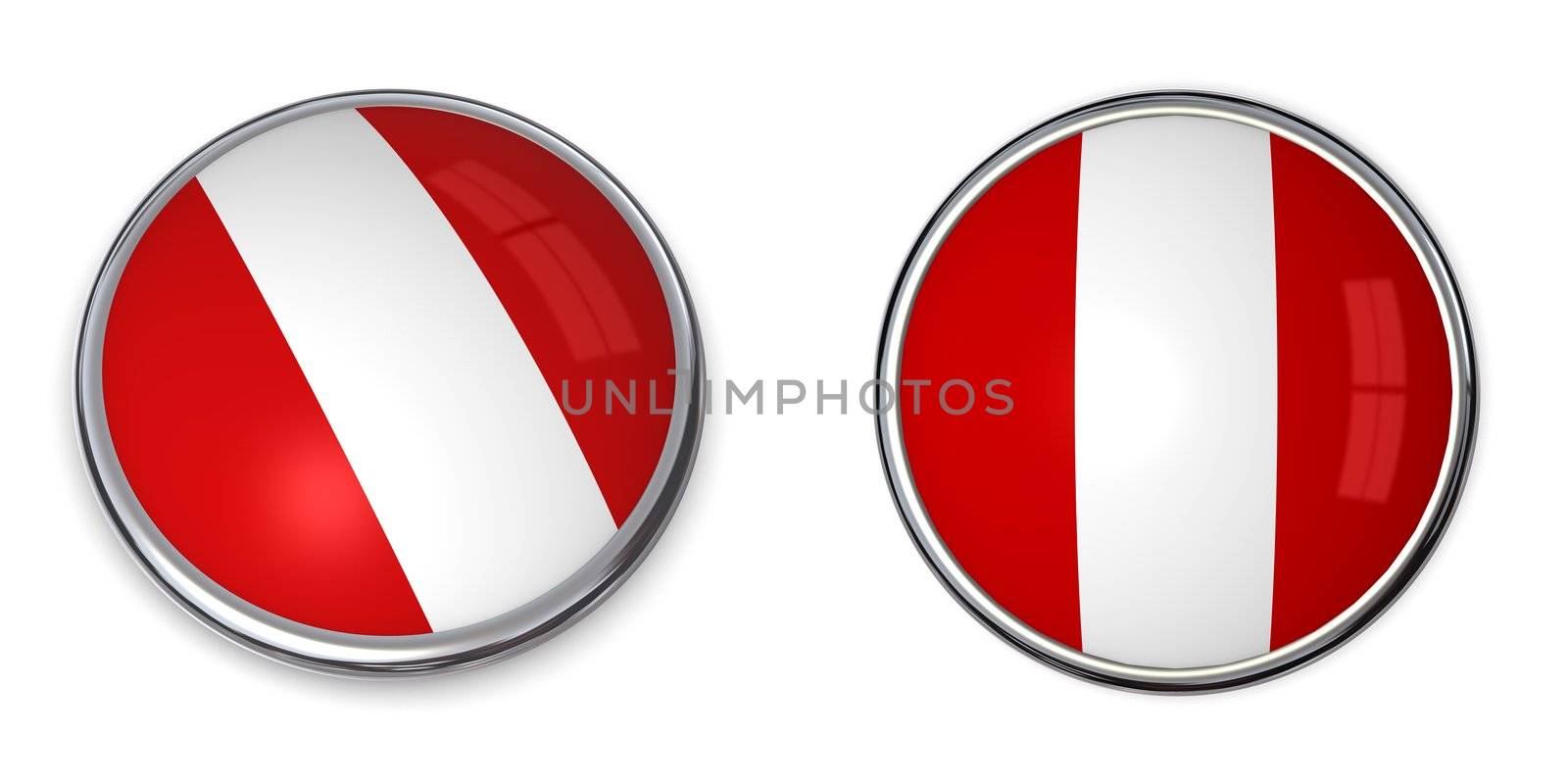 button style banner in 3D of Peru