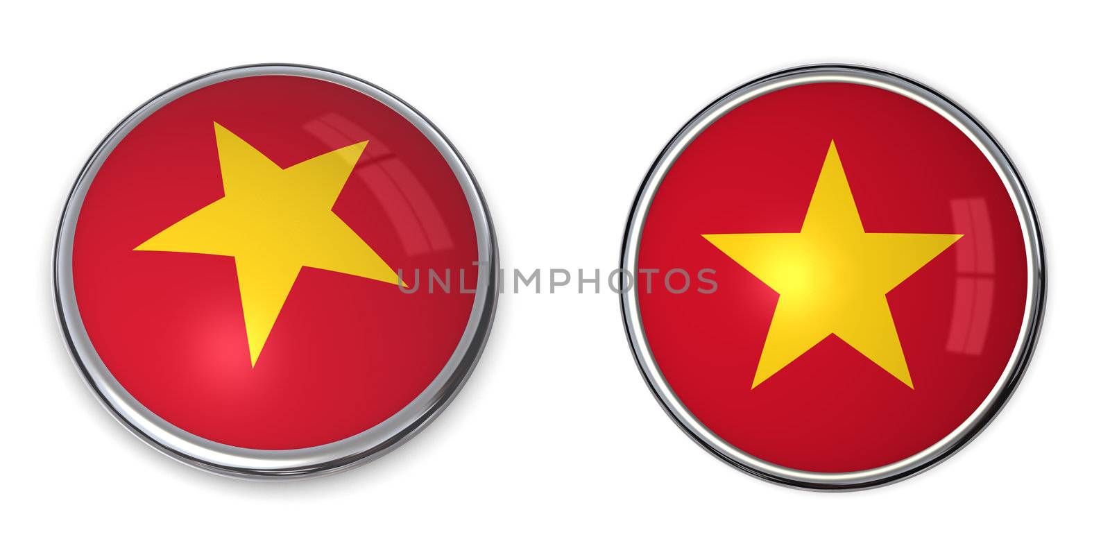 button style banner in 3D of Vietnam