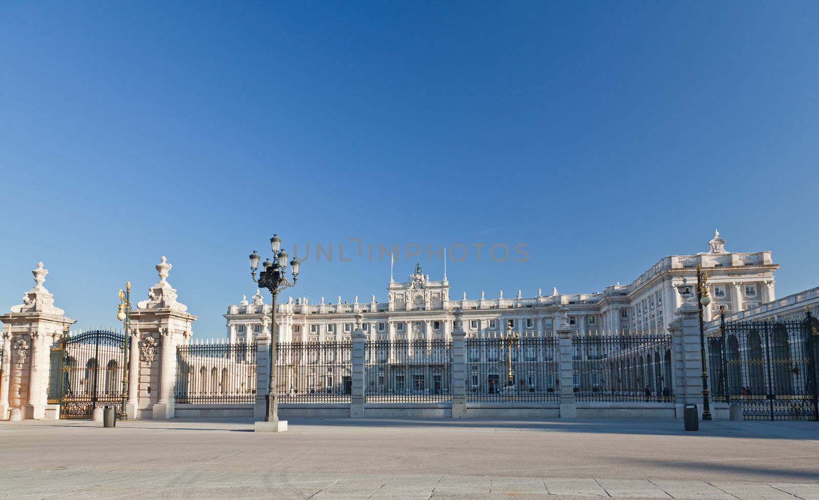 The Royal Palace in Madrid City. Spain 
