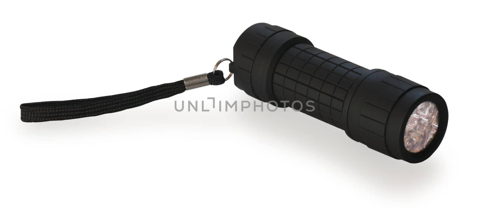 A flashlight isolated on a white background