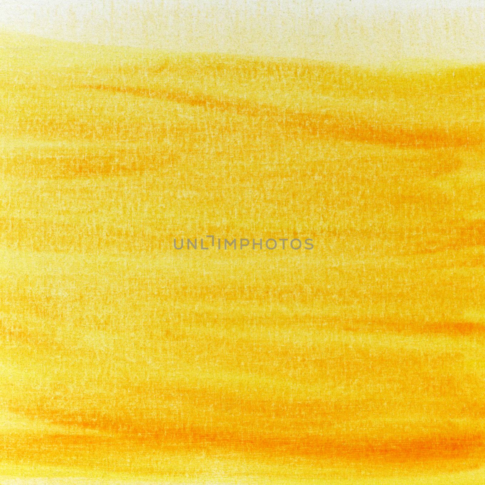 yellow and orange abstract - hand painted watercolor background with scratch texture, self made